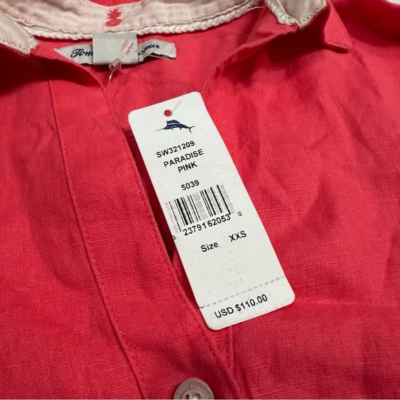 Tommy bahama Coastalina Linen Camp Shirt paradise pink - Picture 3 of 4